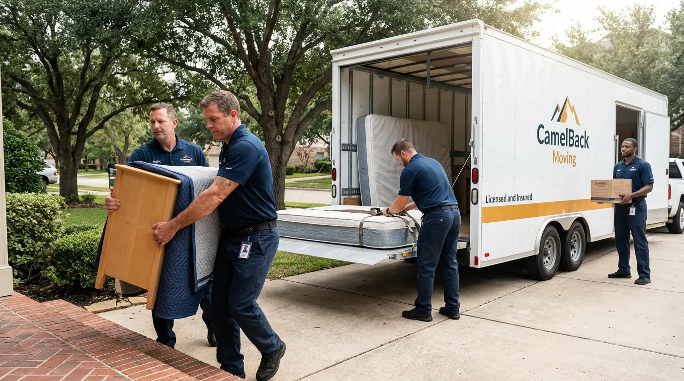 Crew loading residential truck for cross-state move from Wasilla, AK
