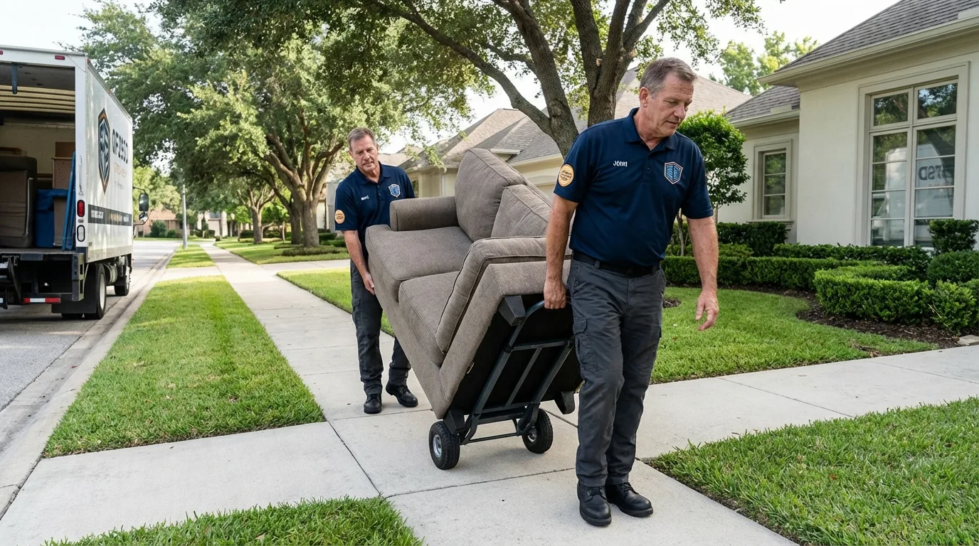 Local residential moving crew loading furniture in Wasilla, AK